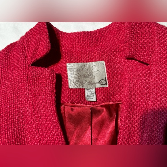 DYNAMITE Beautiful Red Blazer Jacket Zipper - Picture 3 of 11